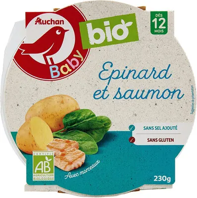 Auchan Baby Epinard et saumon