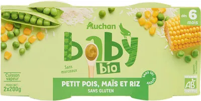Auchan Petits Pois, maïs et riz