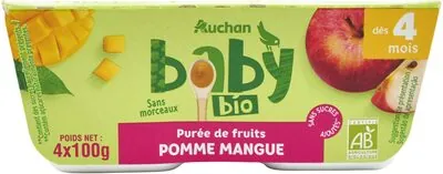 Auchan Purée de fruits POMME MANGUE