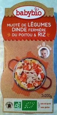 Babybio Mijoté de légumes, dinde et riz 8 mois