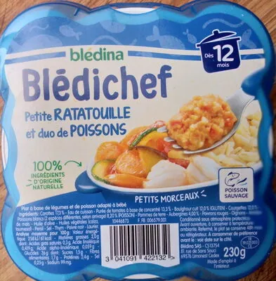 Blédichef Petite ratatouille et duo de poissons