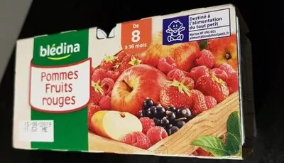 Blédina BLEDINA COUPELLES FRUITS Pommes Fruits Rouges 4x100g Dès 8 Mois