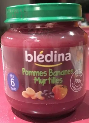 Blédina BLEDINA POT FRUITS 4x130g Pommes Bananes Myrtilles Dès 6 mois