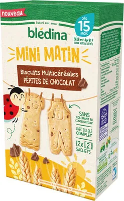 Blédina Mini matin Biscuits multicéréales Pépites de chocolat