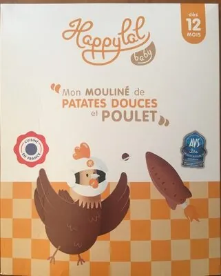 Happylal Baby Mon mouliné de patates douces et poulet
