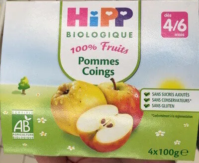 Hipp 100% fruits Pommes coings