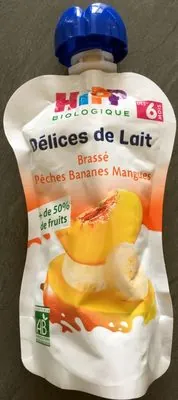 Hipp Délices de lait - Brassé pêches, bananes, mangues
