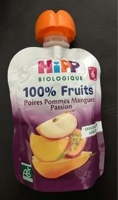 Hipp Gourde Poires Pommes Mangues Passion Hipp 90G +