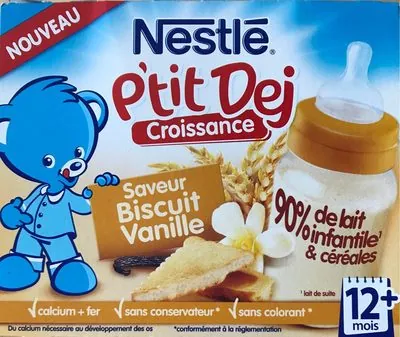 Nestlé Brique Lait & Céréales Biscuit Vanille P'tit Dej Nestlé 2 x 250ML +