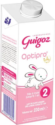 Nestlé GUIGOZ OPTIPRO 2 Lait infantile 2ème âge Liquide 230ml dès 6 mois
