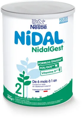 Nestlé Nestlé Nidal Gest 2ème âge Lait Infantile formule épaissie - 800g