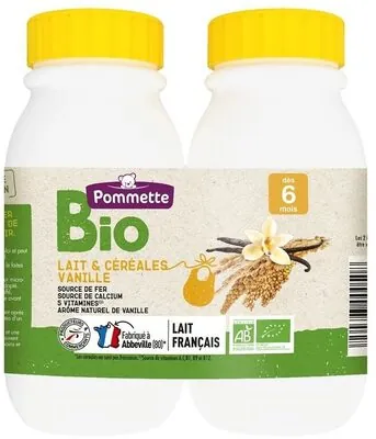 POMETTE Laits & Céréales vanille BIO 2*250ml - 6 mois