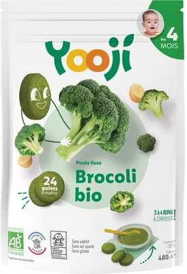 Yooji Purée surgelée de brocoli bio lisse pour bébé dès 4 mois
